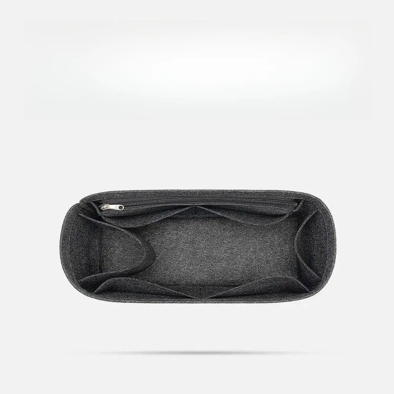 Organizer Insert Compatible with Saint Laurent ICARE Shopping Bag Maxi, Slim Waterproof Bag Liner with Zip Pocket 35 x 6 x 24 cm